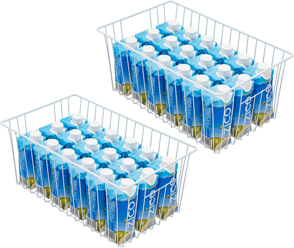 16inch Freezer Wire Storage Organizer Baskets with Built-in Handles (3) Y32450