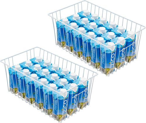 16inch Freezer Wire Storage Organizer Baskets with Built-in Handles (3) Y32450