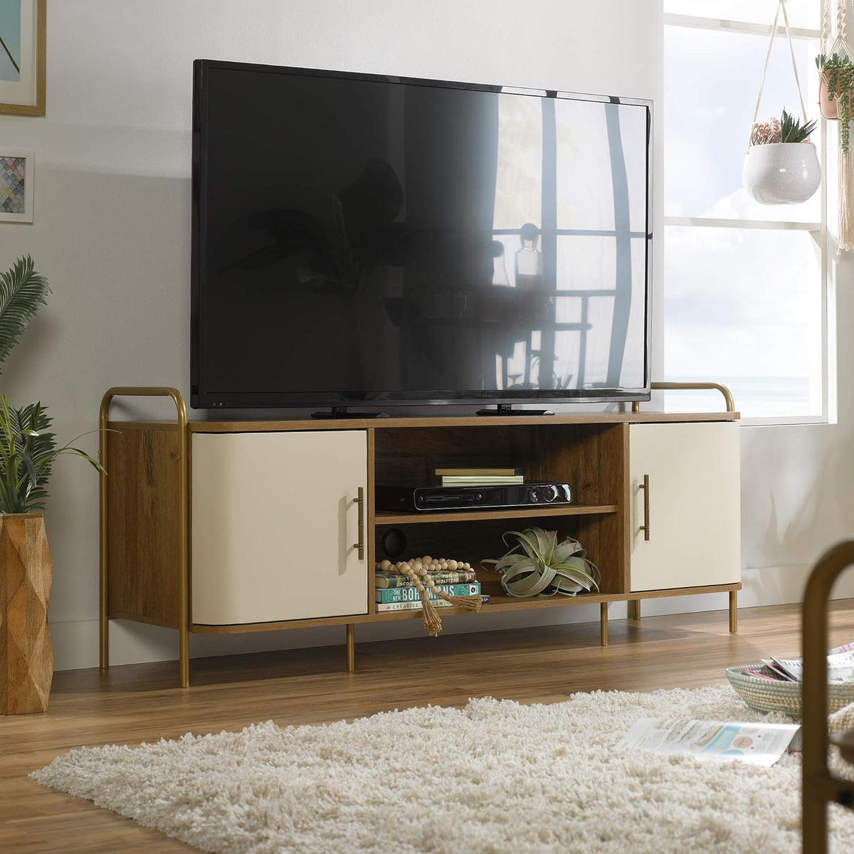 Sindoori Mango Finish Entertainment Credenza D42933