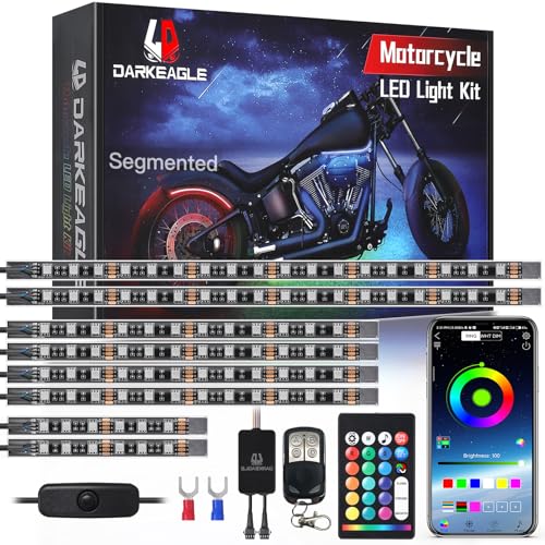 12Pcs Motorcycle LED Light Kit with Brake Light Turn Signal R6685