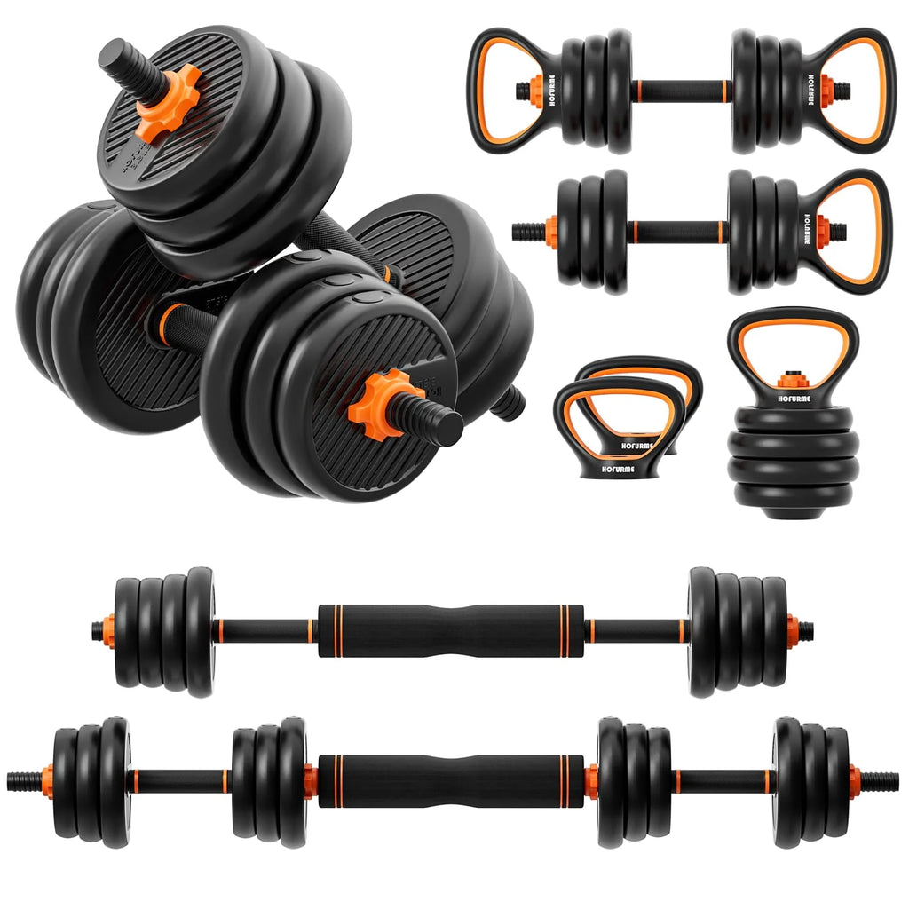 55lbs Adjustable Dumbbell Set Black T48476