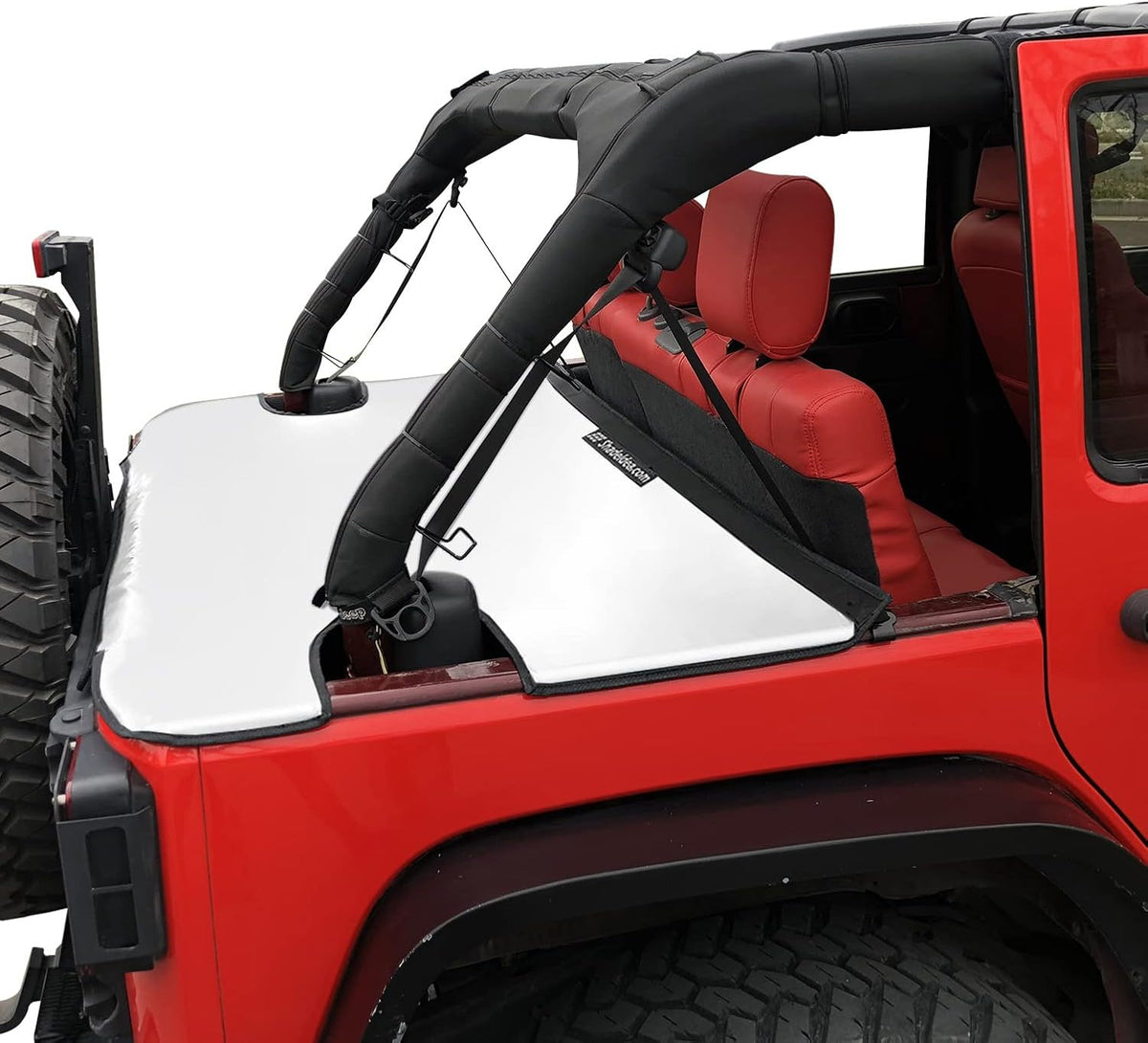 Black Vinyl Tonneau Cover for Jeep Wrangler JK Unlimited 4 Door S19187