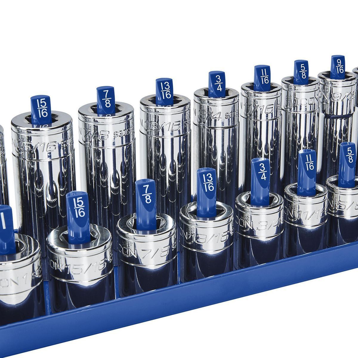 3 Piece Blue SAE Socket Tray X360504