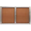 2-Door Illuminated Enclosed Bulletin Board L3613