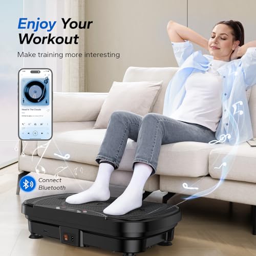 Vibration Plate Exercise Machine with Bluetooth and LED Display Q999