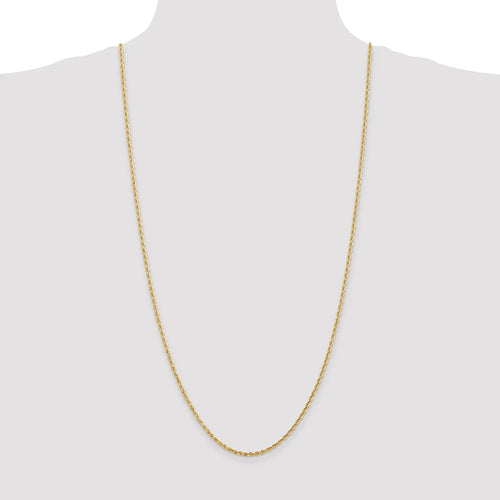 14kt Yellow Gold Diamond Cut Rope Chain 30 inch Lobster Clasp A1967