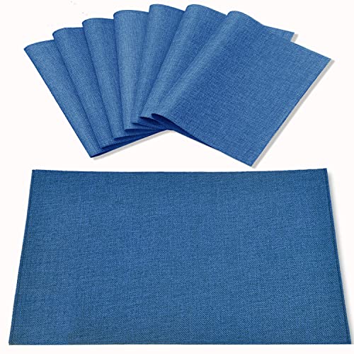 Red Set of 8 Polyester Placemats B30624