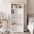 Brown 5-Tier Solid Wood Pine Bookcase C161551