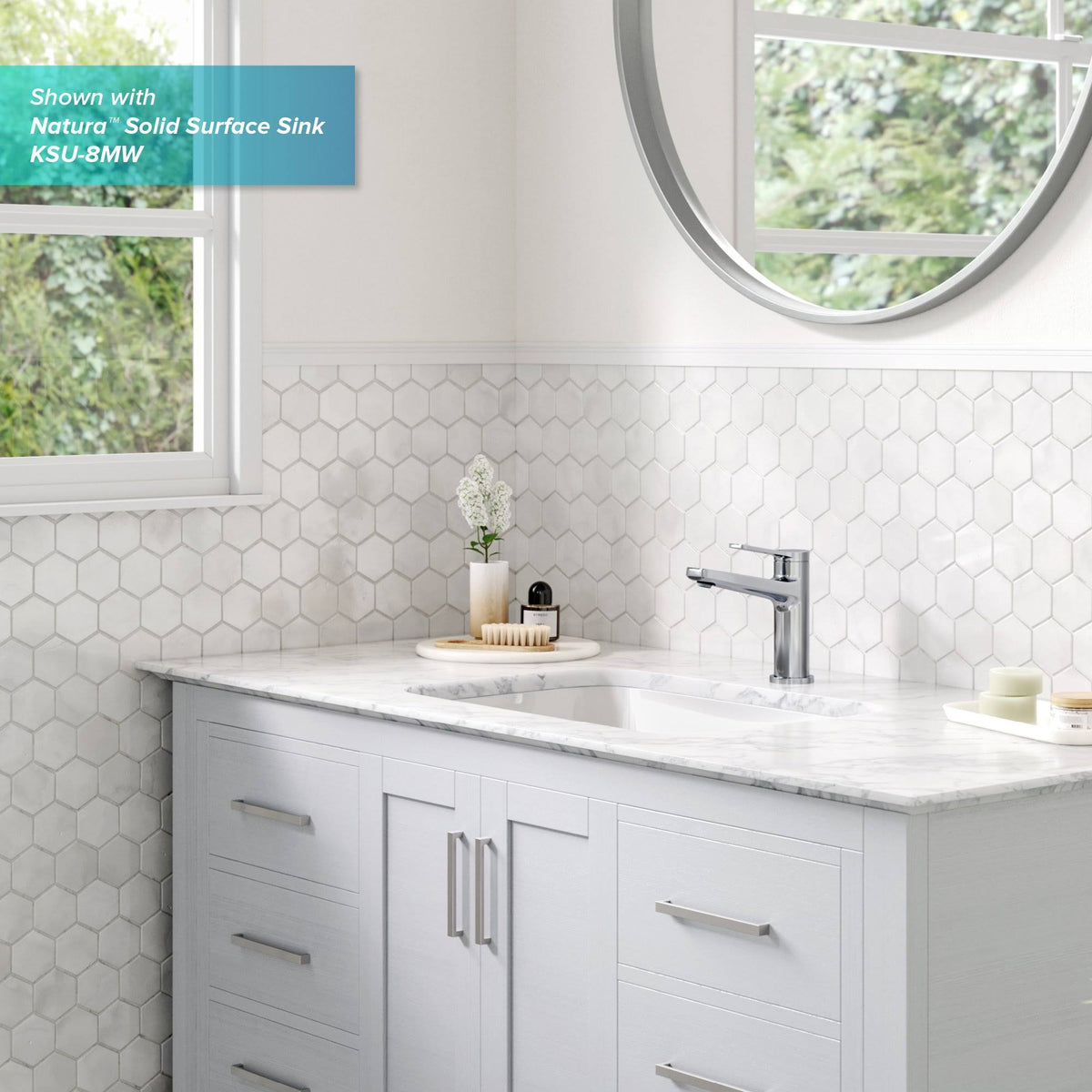 Single Handle Bathroom Faucet - Stainless Steel C4574