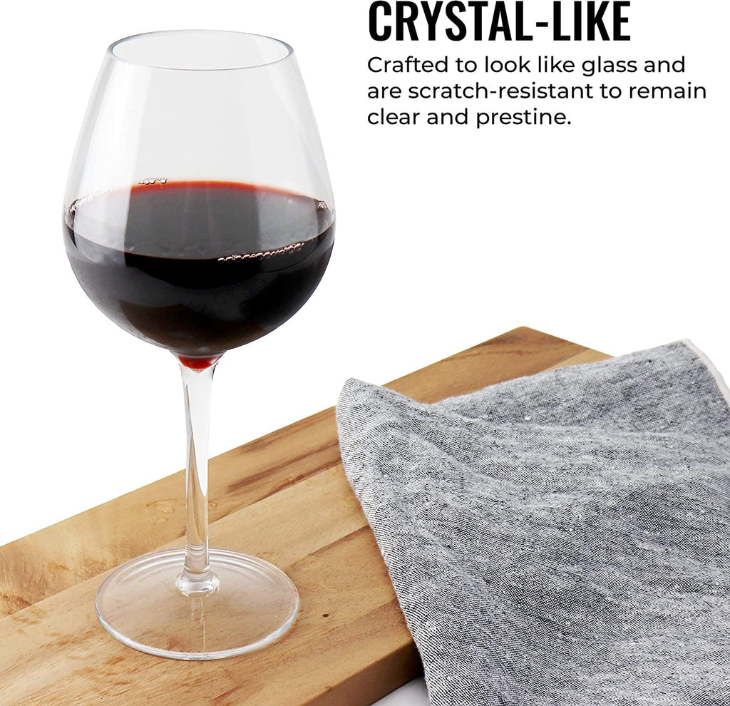Unbreakable Red Wine Glasses, 4 Pack M66269