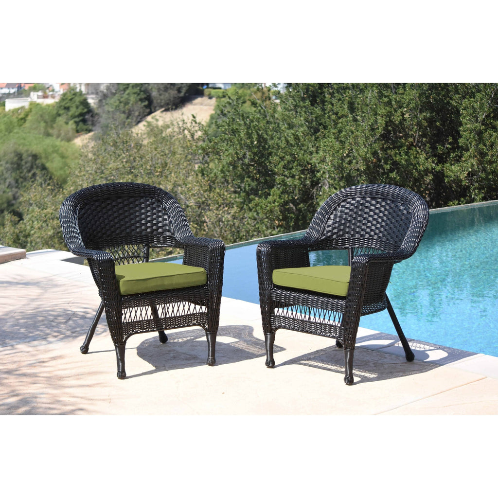 Black Wicker Chair (Set of 2) L419
