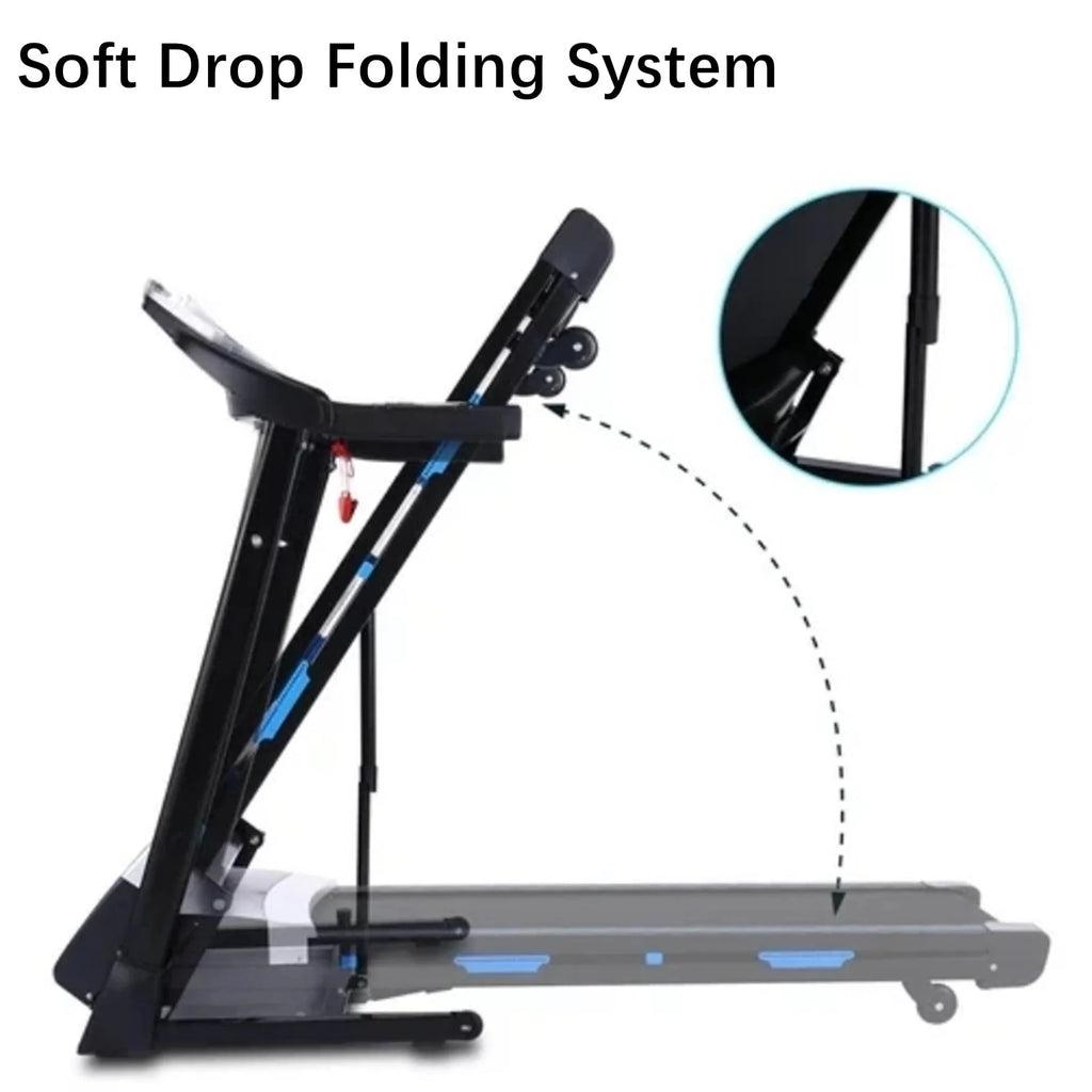 Auto Incline Treadmill with Bluetooth Speaker and LCD Display J16026