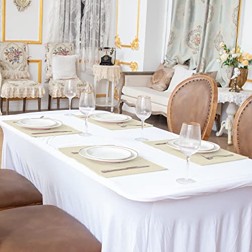 Red Set of 8 Polyester Placemats B30624