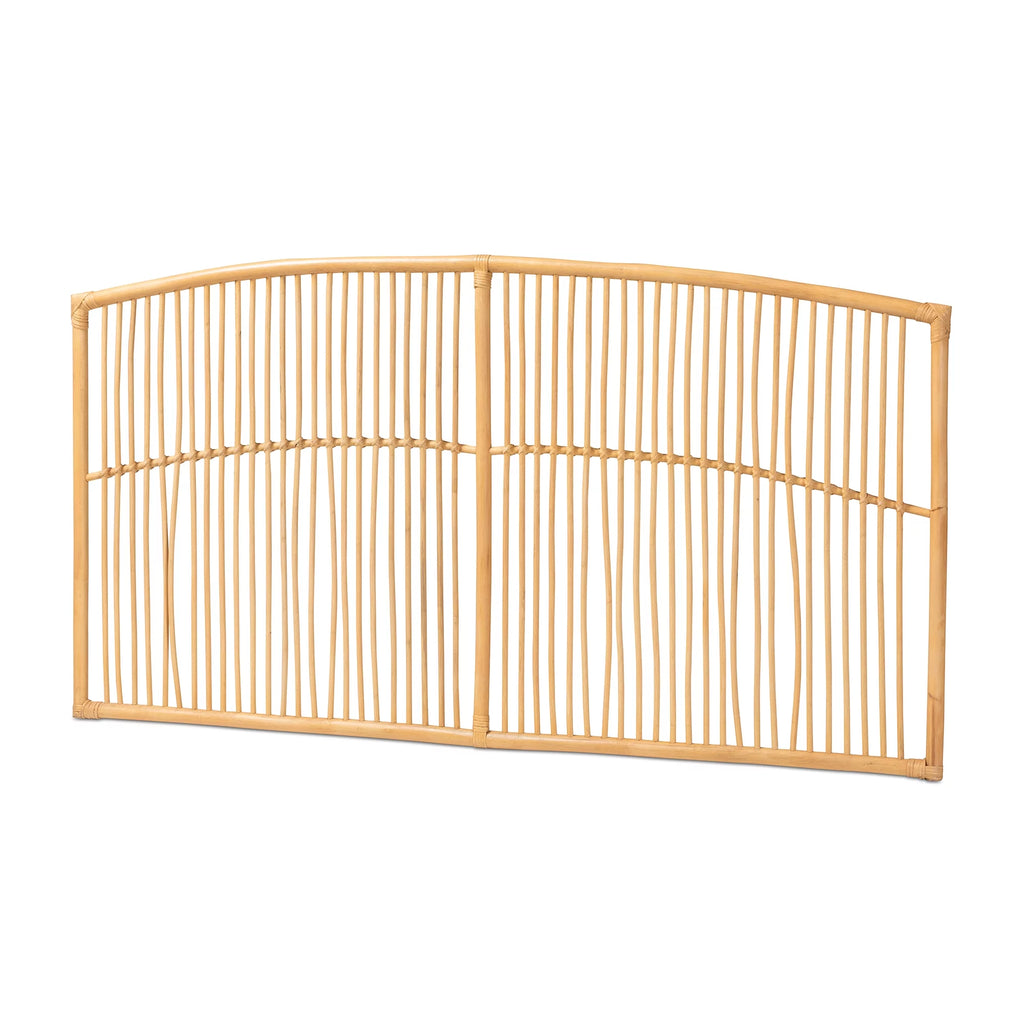 Natural Brown Rattan Queen Size Wall-Mount Headboard X1163