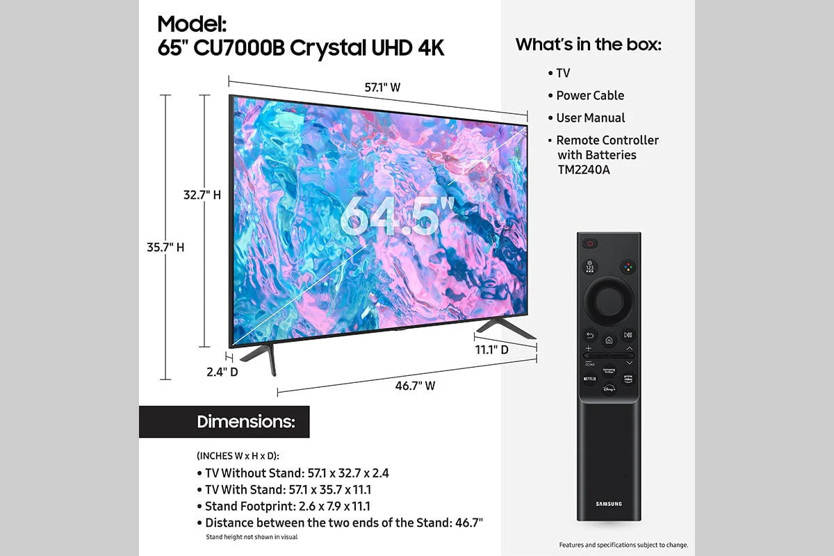 65 Class Crystal UHD 4K Smart Television G8478