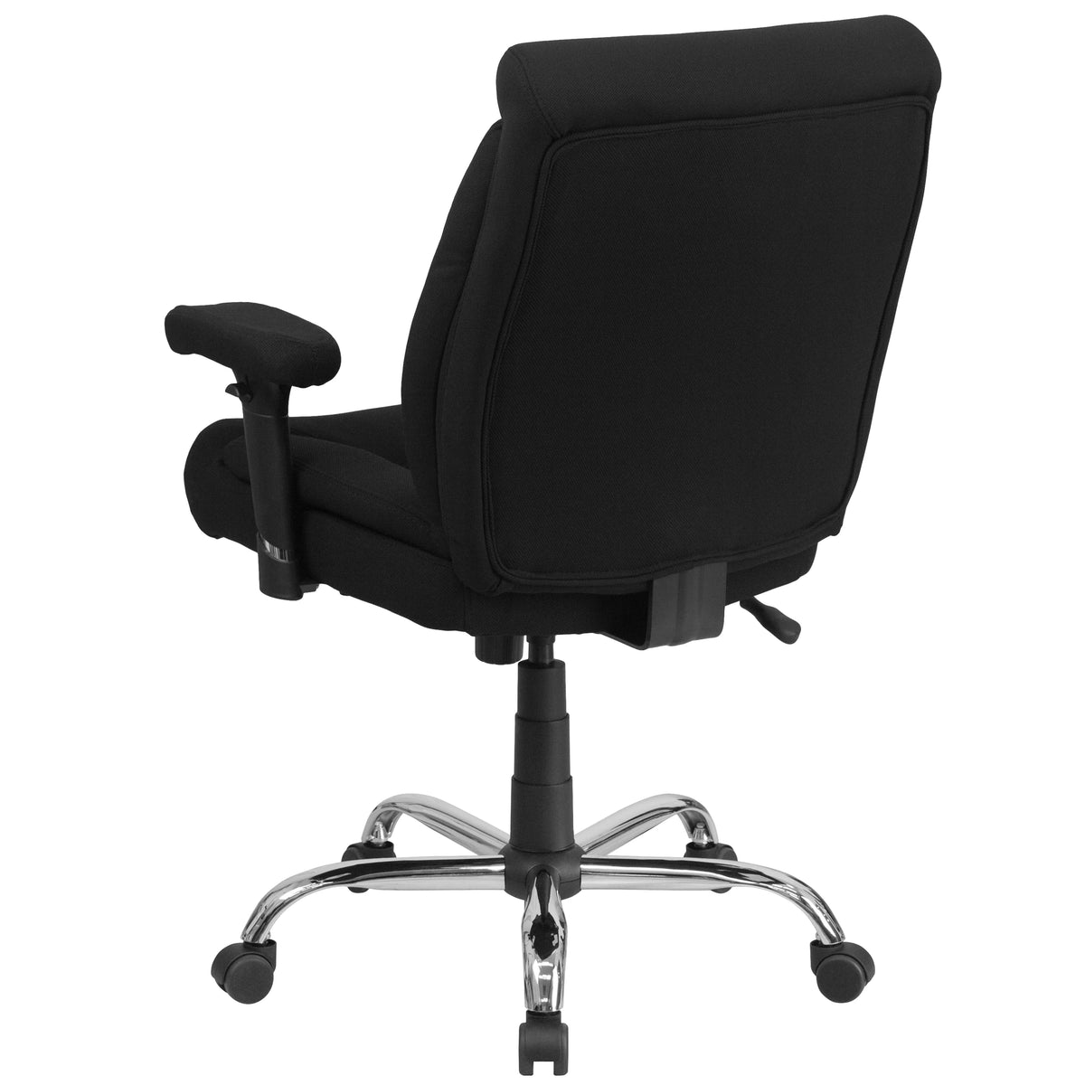 Big & Tall 400 lb. Rated Black Fabric Tufted Swivel Ergonomic Office Chair Y7249