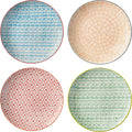 Set of 4 Stoneware Dinner Plates I43549