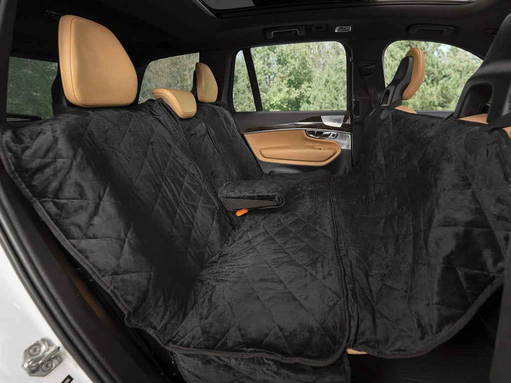X-Large Charcoal Velvet Convertible Rear Seat Cover Q589
