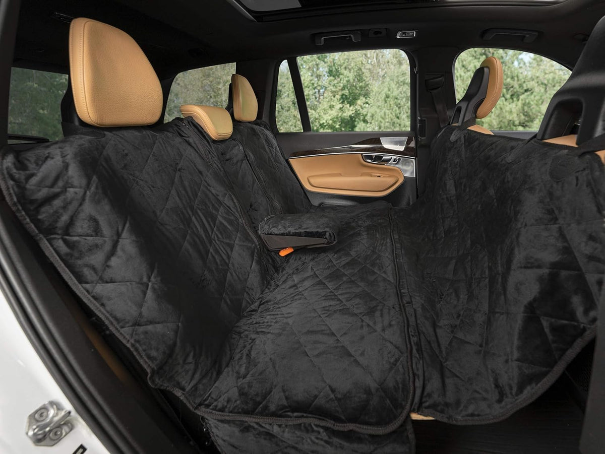 X-Large Charcoal Velvet Convertible Rear Seat Cover Q589