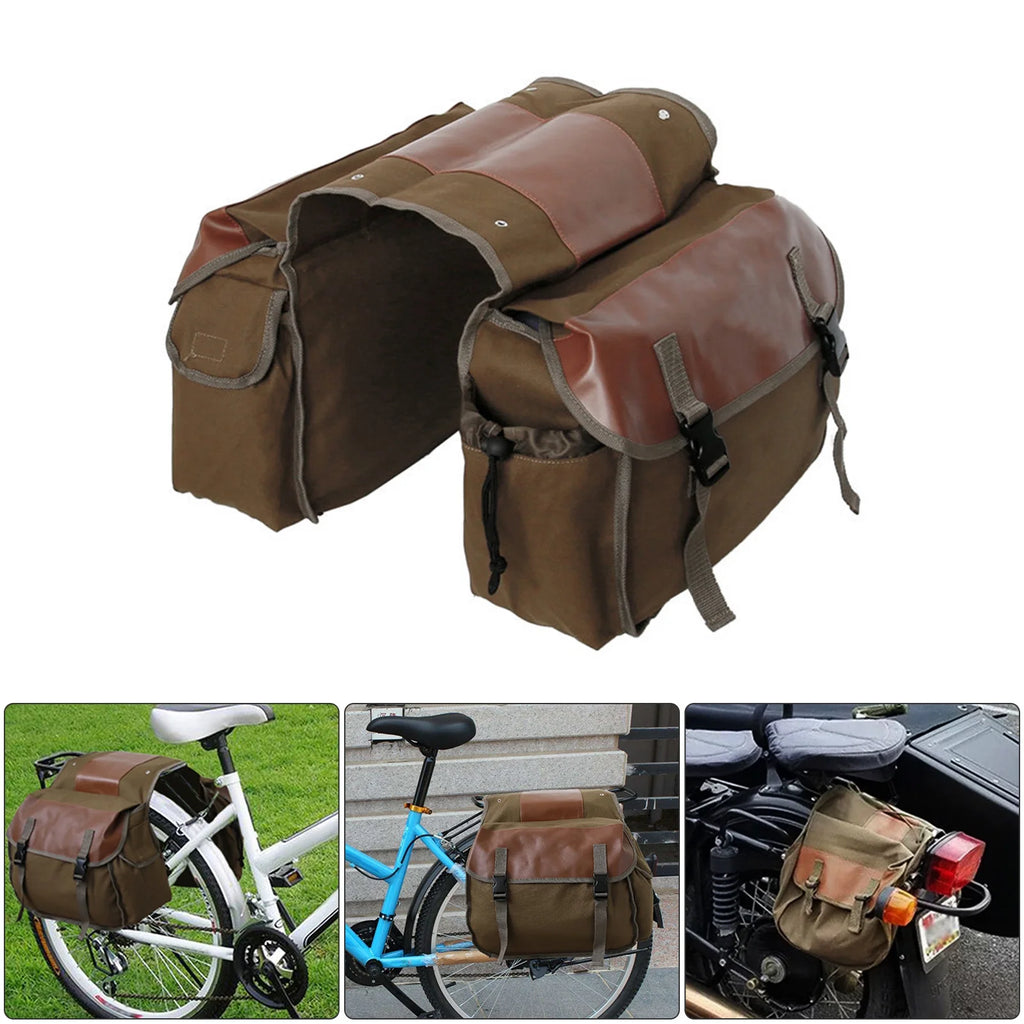 Canvas Waterproof Motorbike Saddle Bag G724414